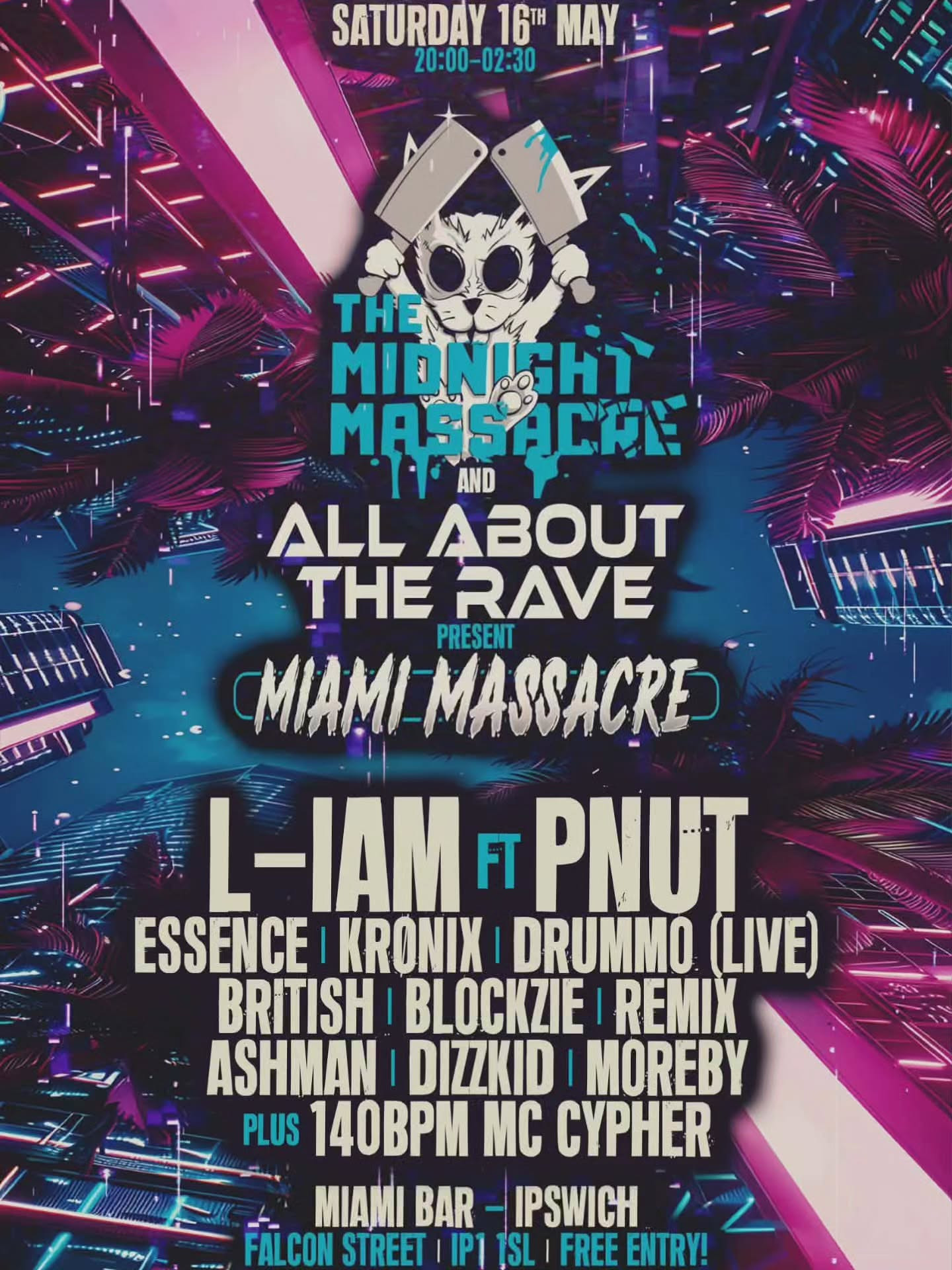 THE MIDNIGHT MASSACRE & ALL ABOUT THE RAVE PRESENTS