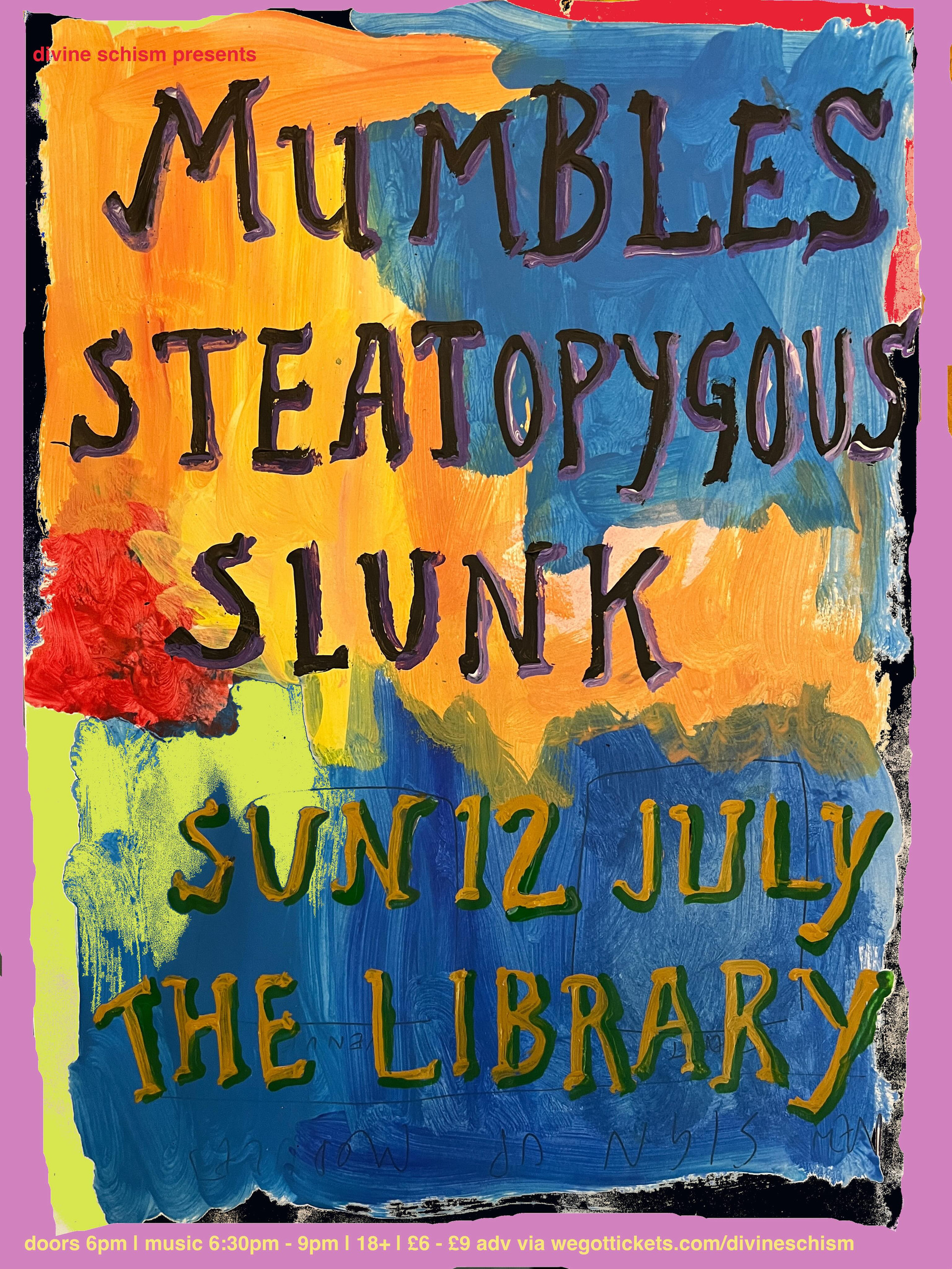 Mumbles, Steatopygous, and Slunk at The Library