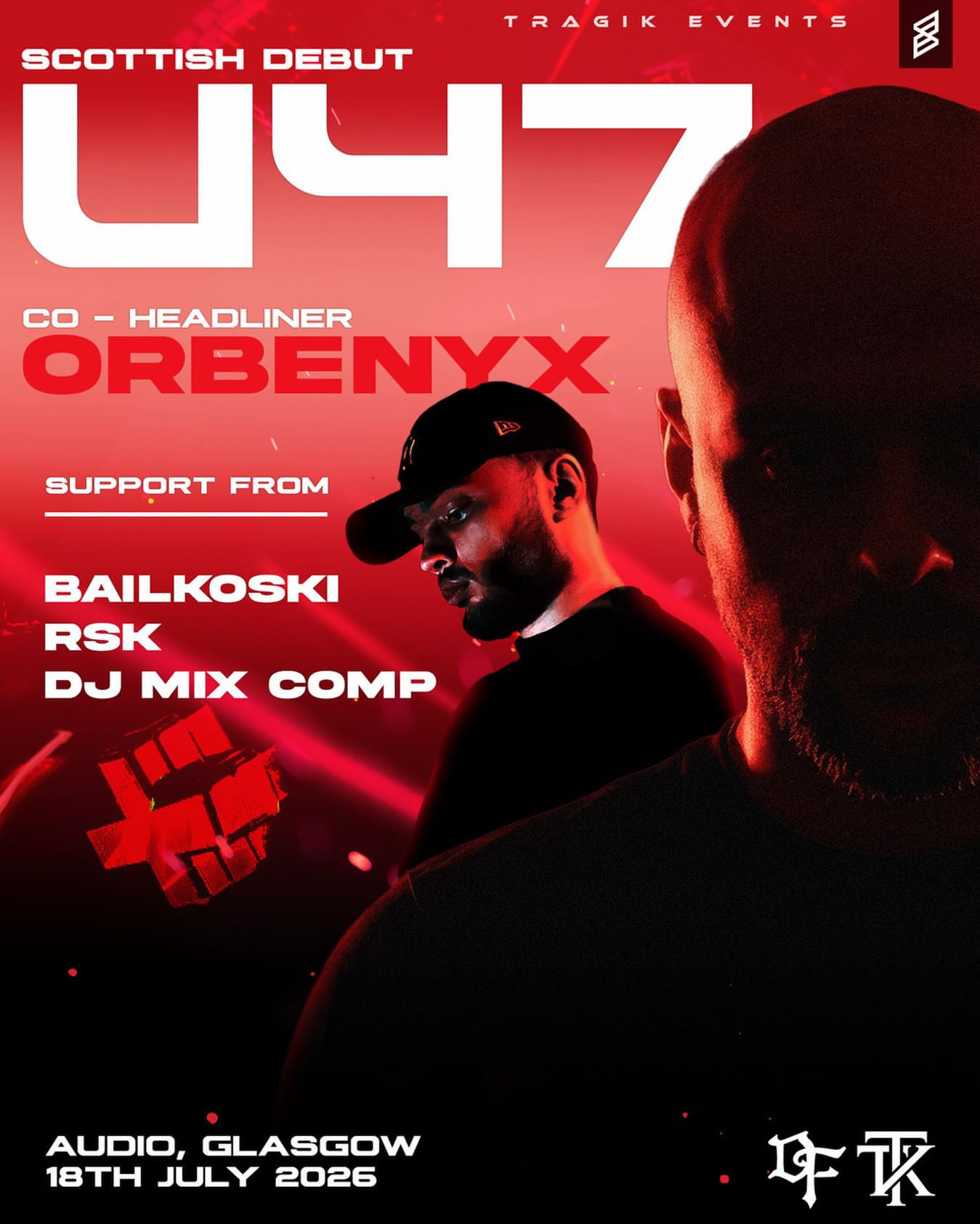 TRAGIKraves presents U47 Scottish debut + OBRENYX