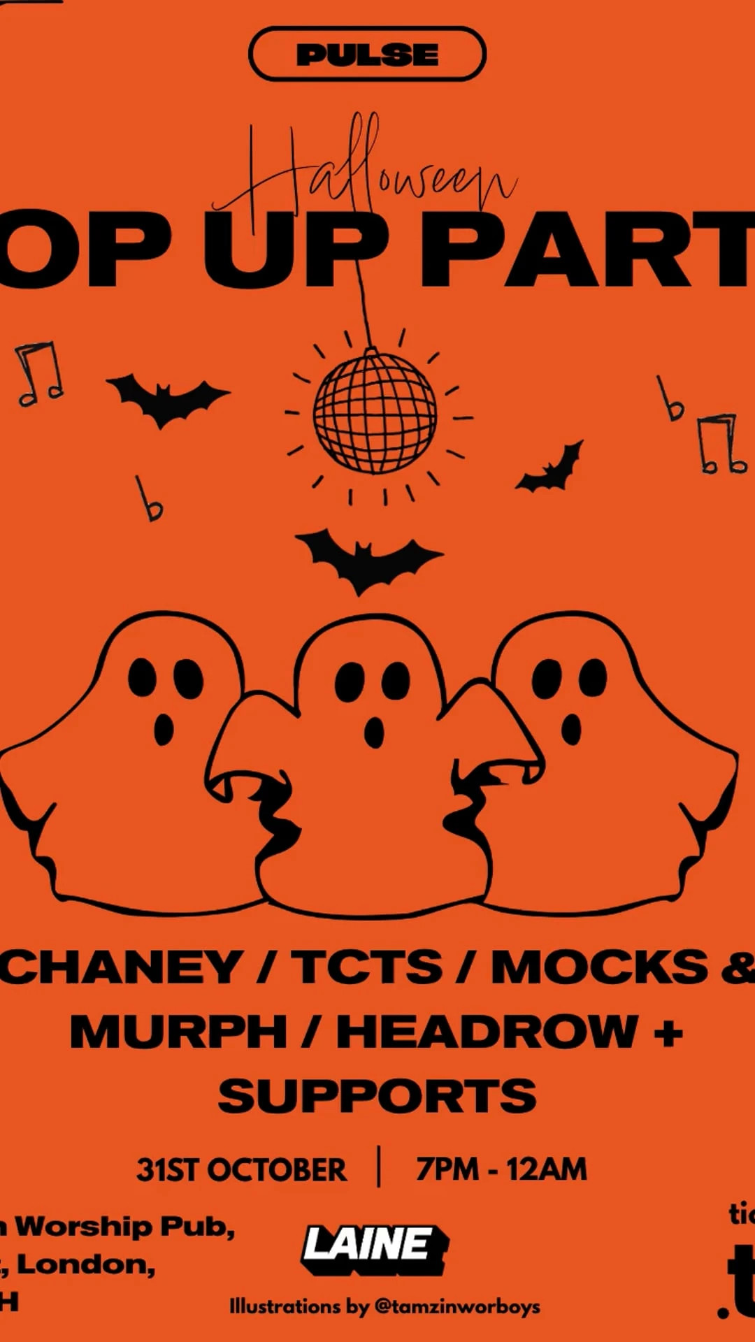Pulse Presents: Halloween Pop Up Party with Laine Pub Co.