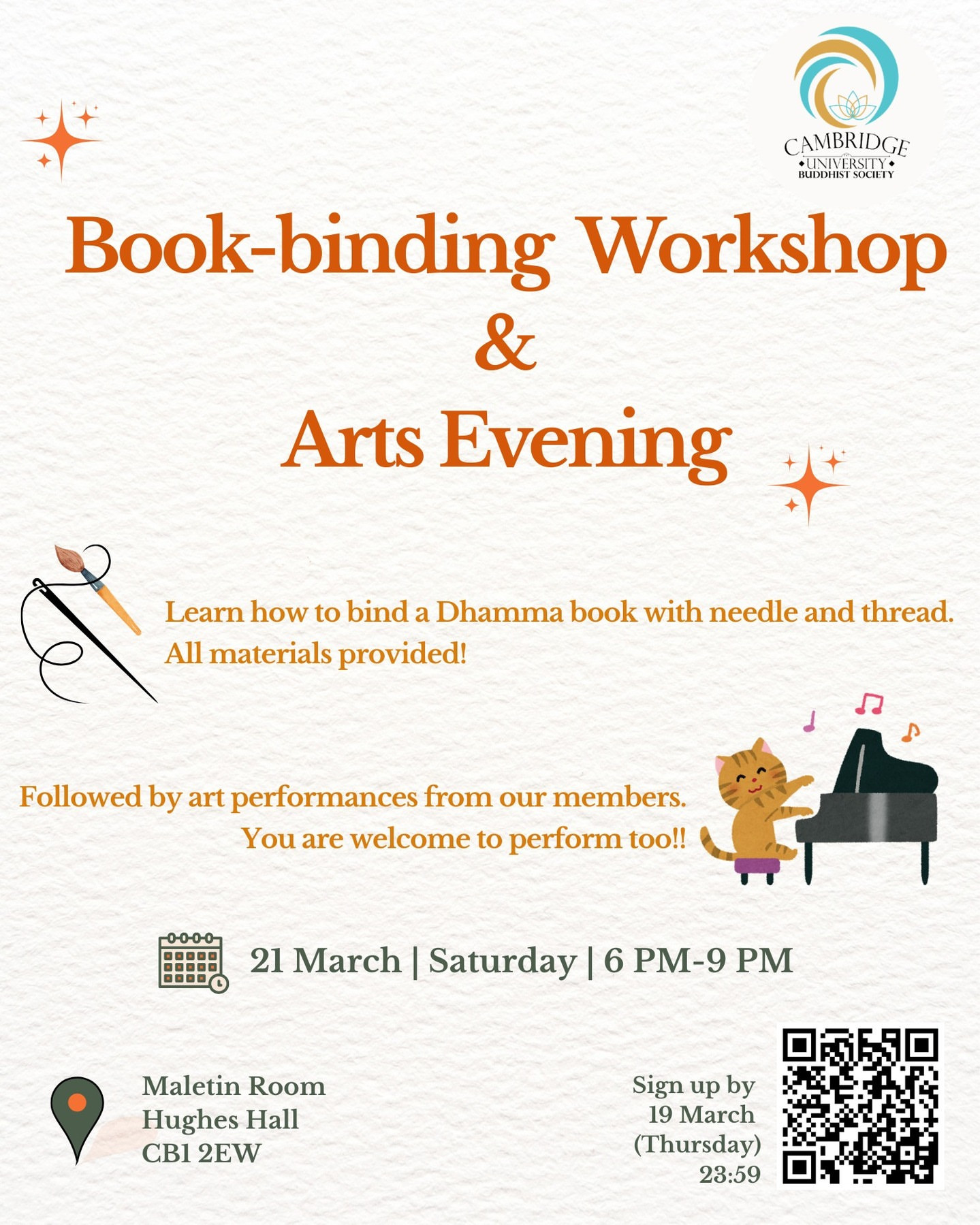 Book-binding Workshop & Arts Evening