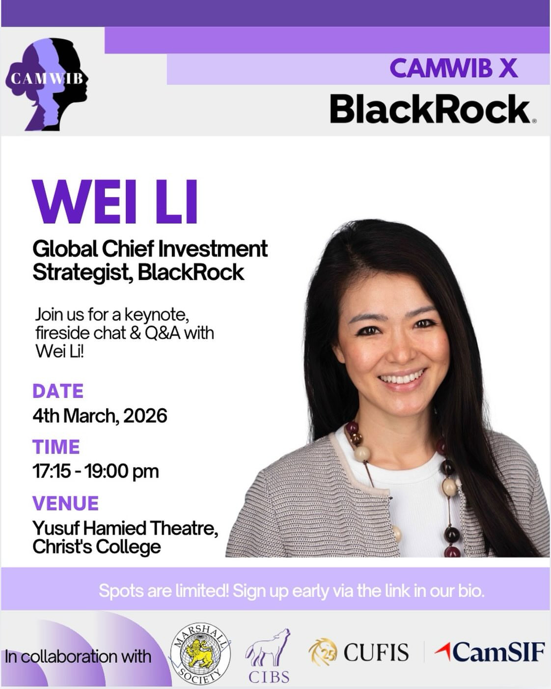 CAMWIB x BlackRock: Wei Li Keynote