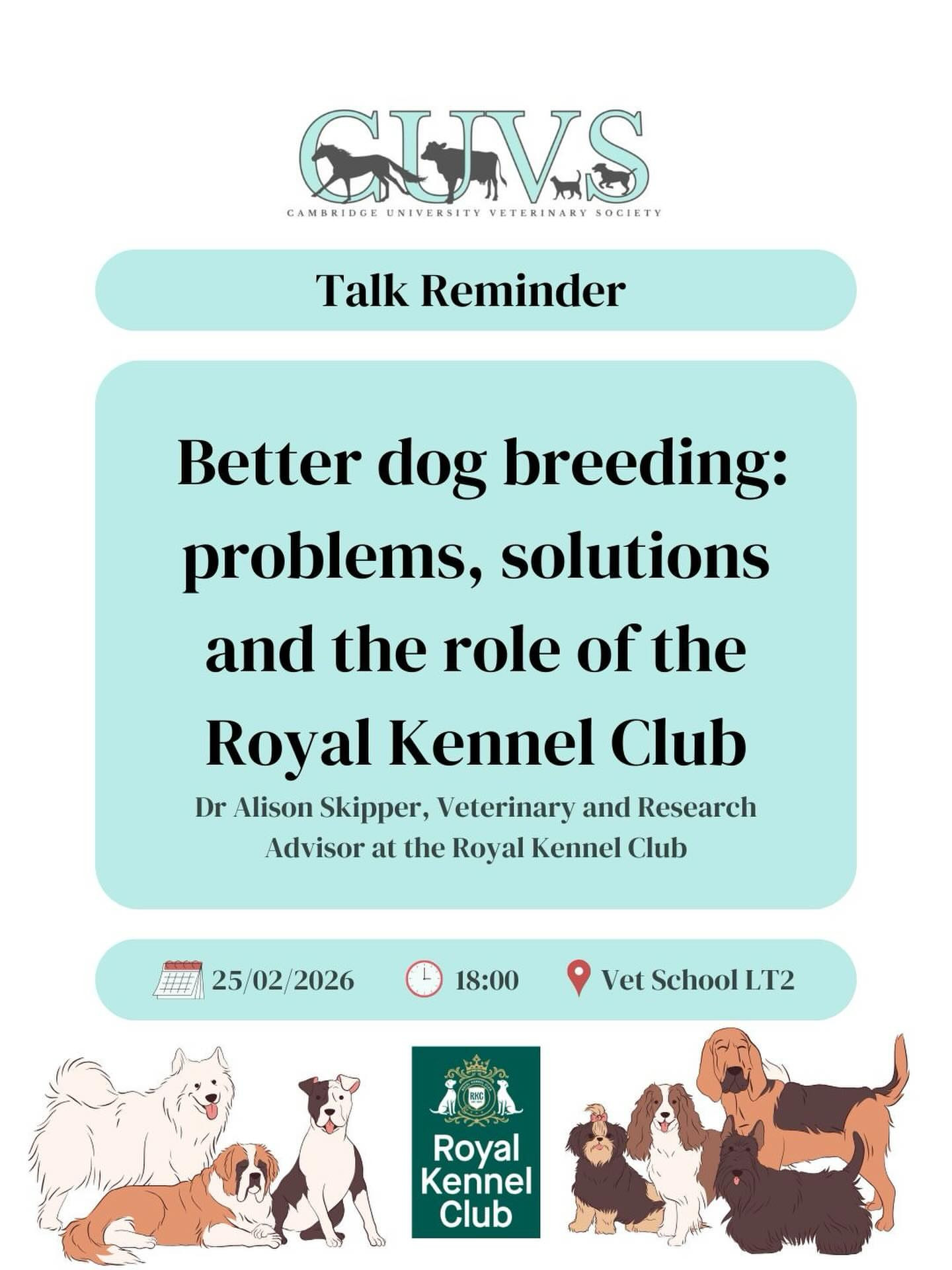 Talk: Better dog breeding: problems, solutions and the role of the Royal Kennel Club