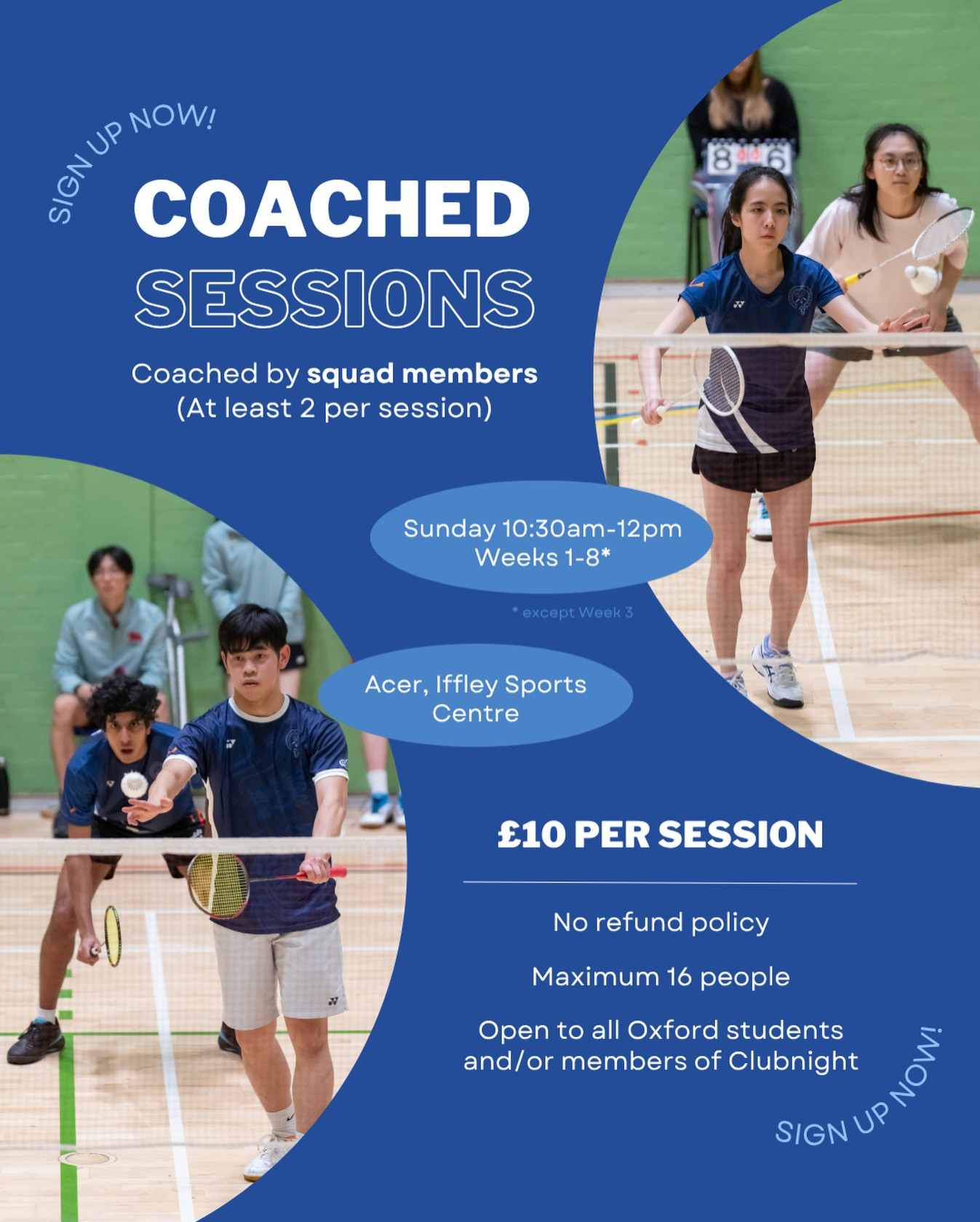 Coached Badminton Sessions
