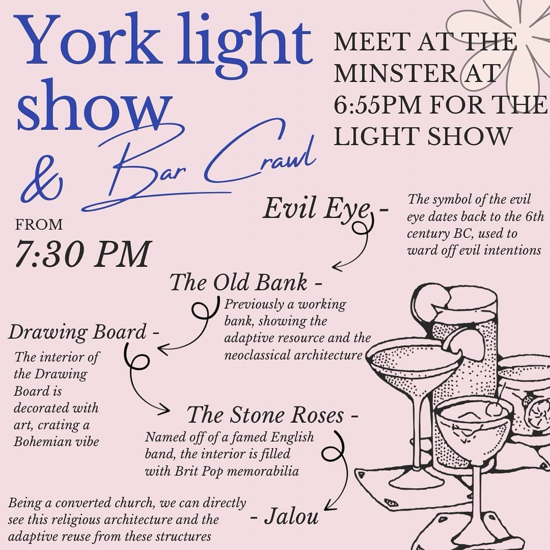 York light show & Bar Crawl