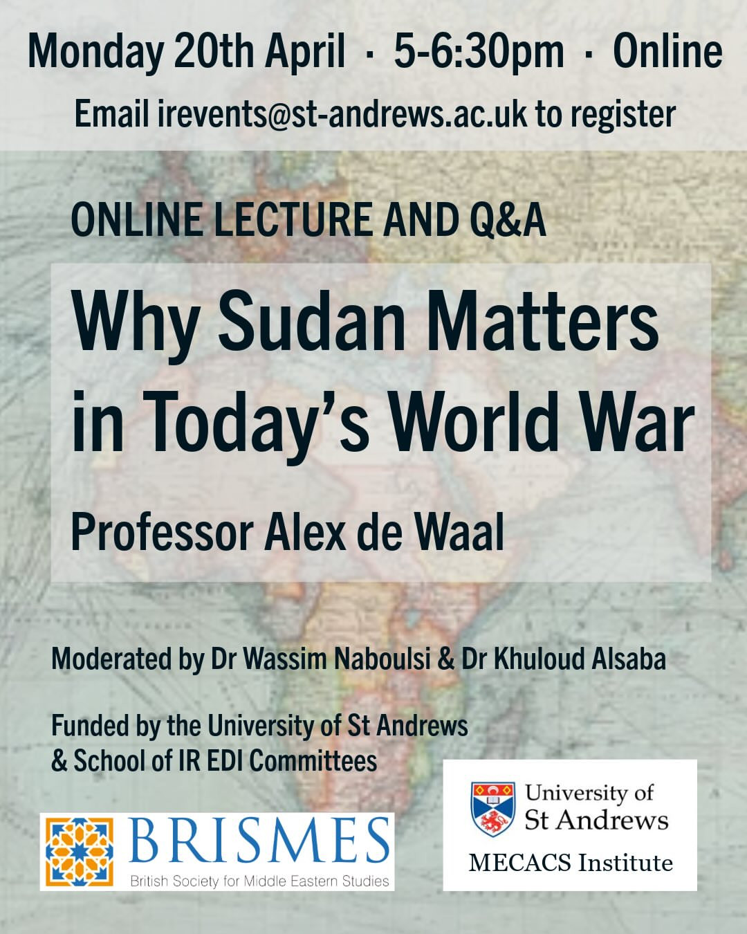 Online Lecture: Why Sudan Matters in Today's World War