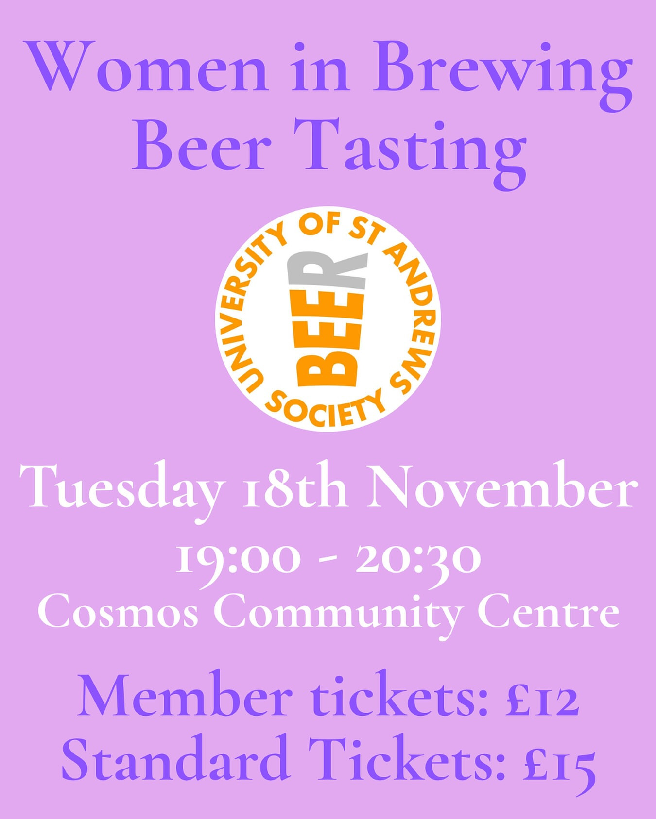 Women in Brewing Beer Tasting