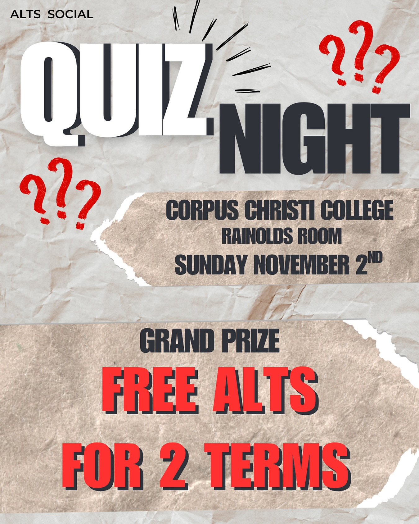 Alts Social Quiz Night