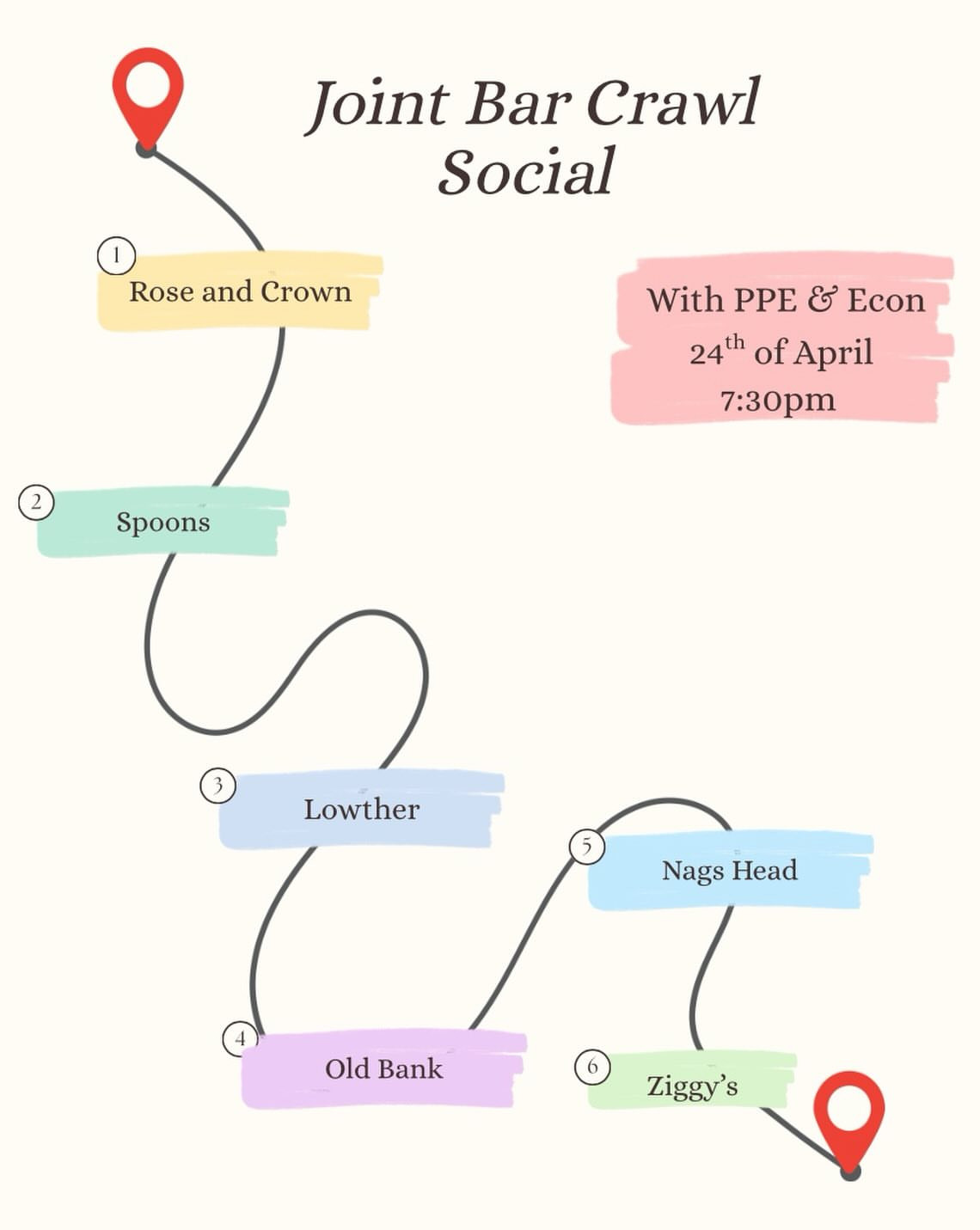End of Year Bar Crawl Social
