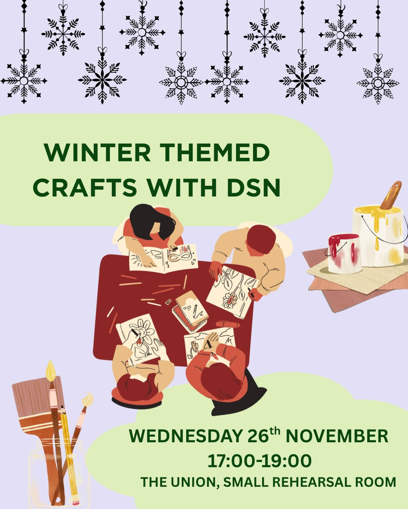 Winter themed crafts with DSN