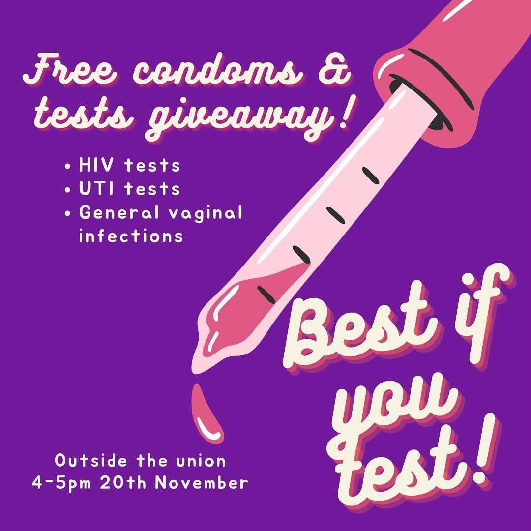 Free tests & condoms giveaway