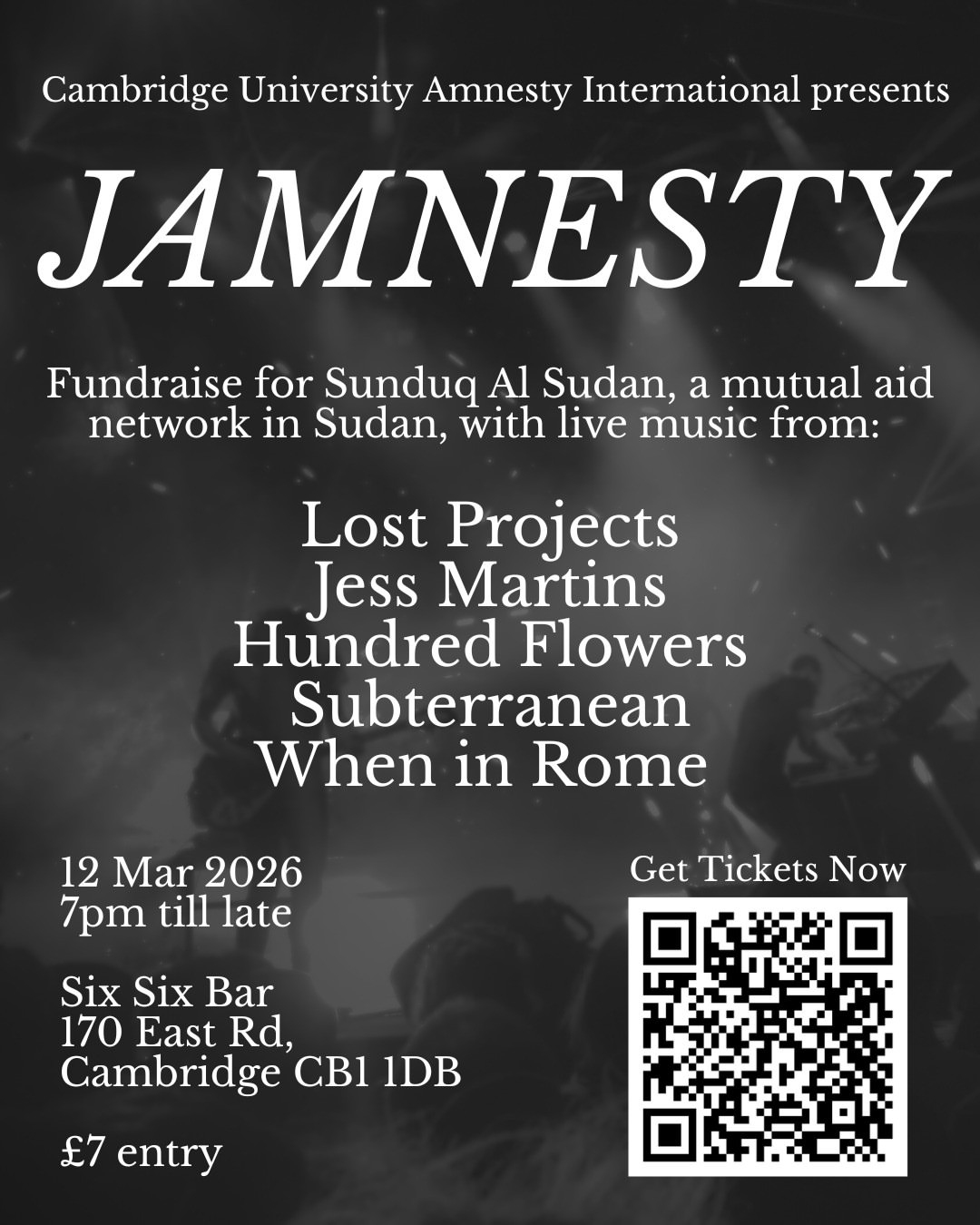 Jamnesty: Music x Sudan Fundraiser