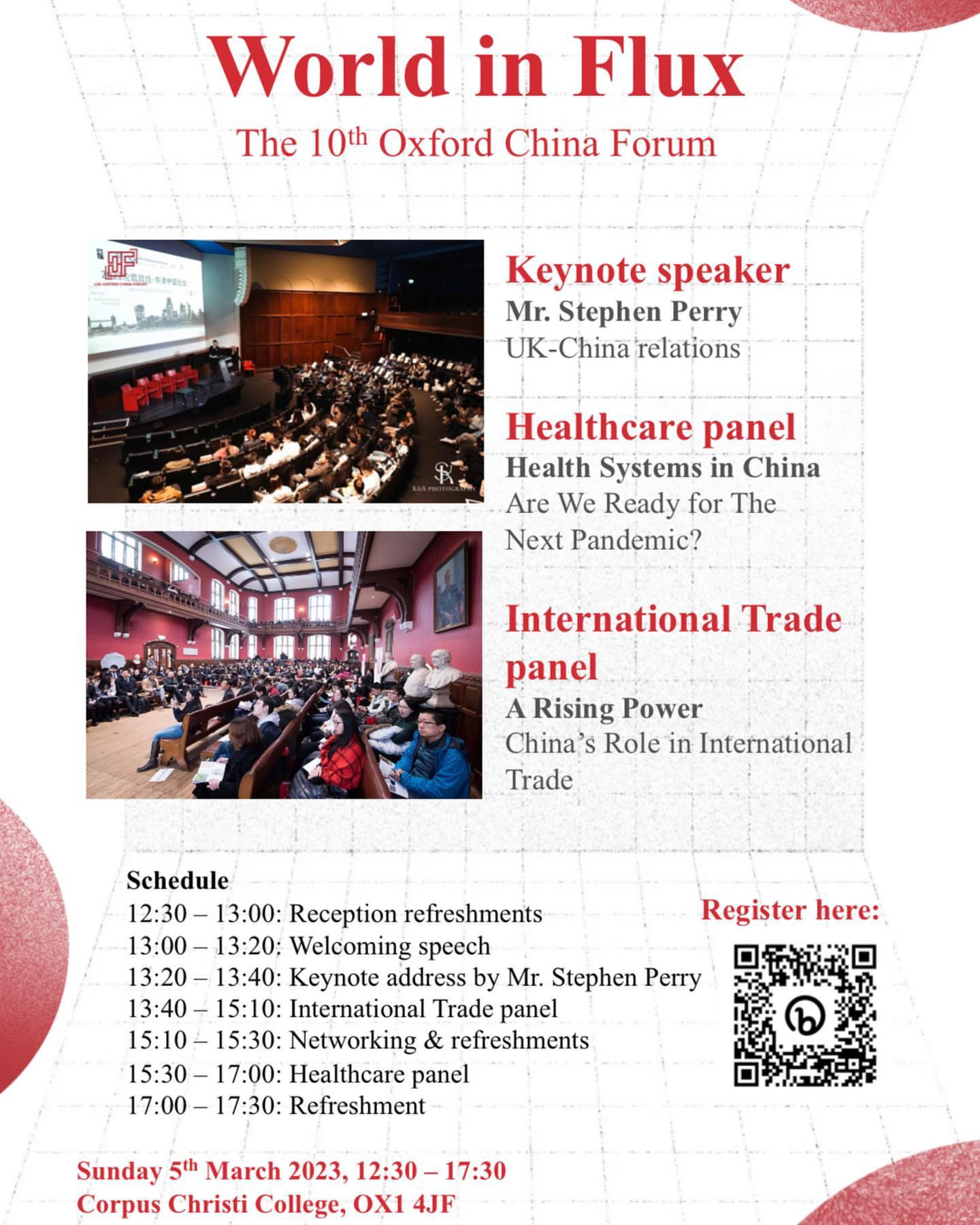 The 10th Oxford China Forum: World in Flux