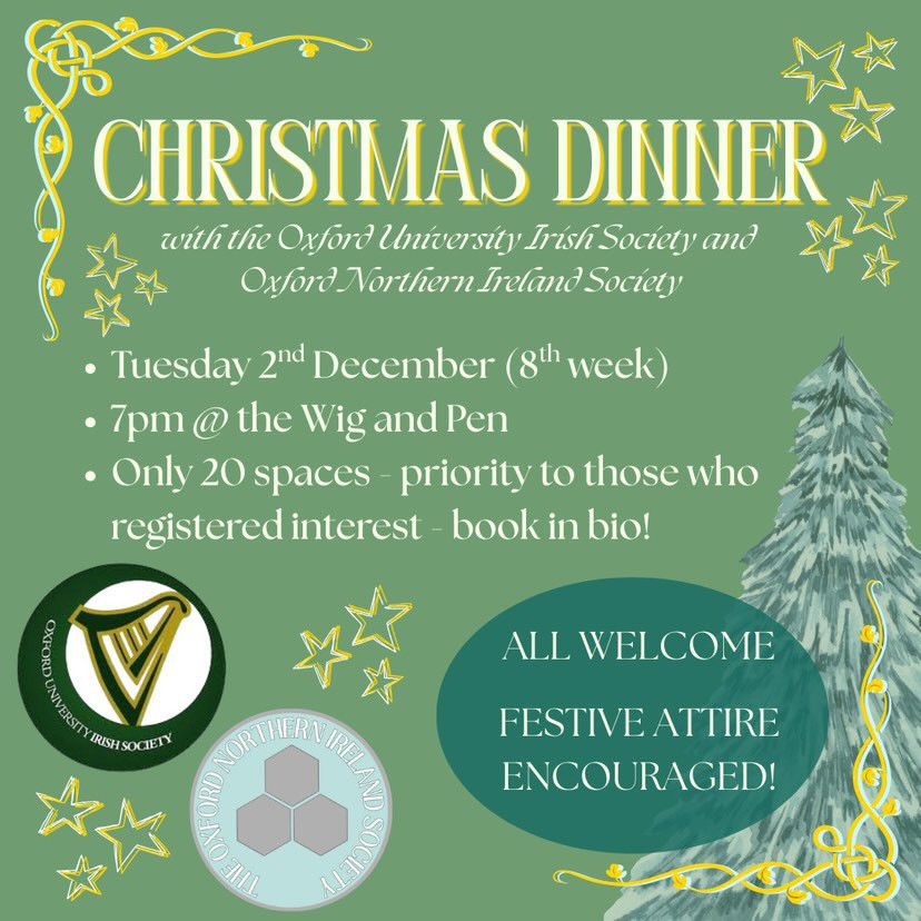 Annual Irish Society Christmas Dinner