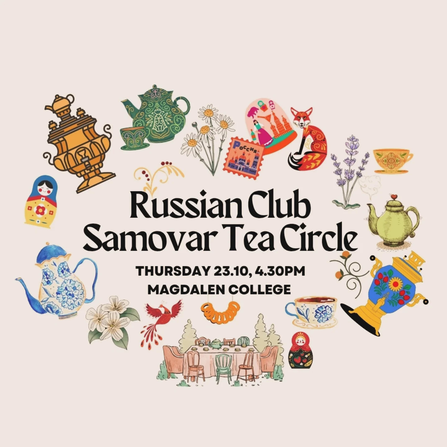 Russian Club Samovar Tea Circle