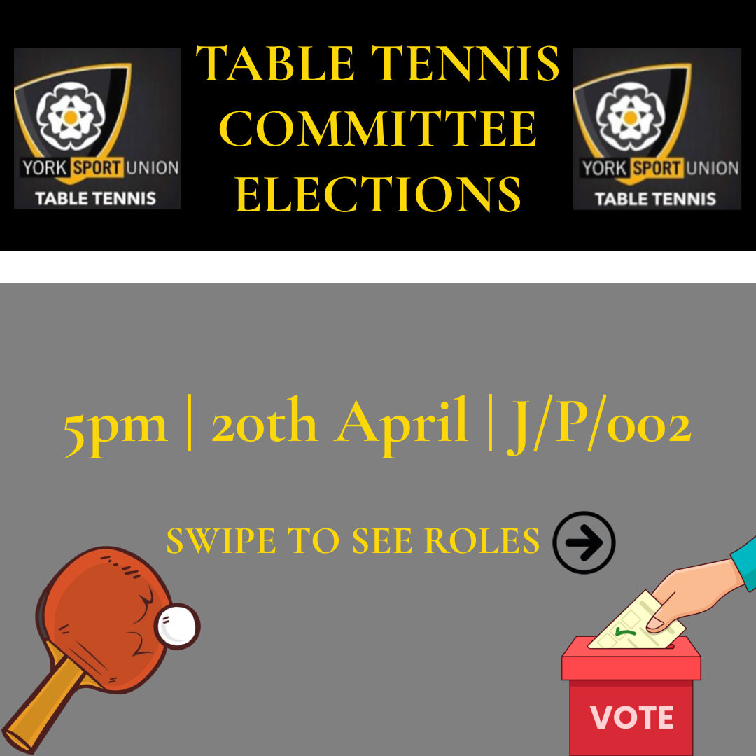 UOY Table Tennis AGM