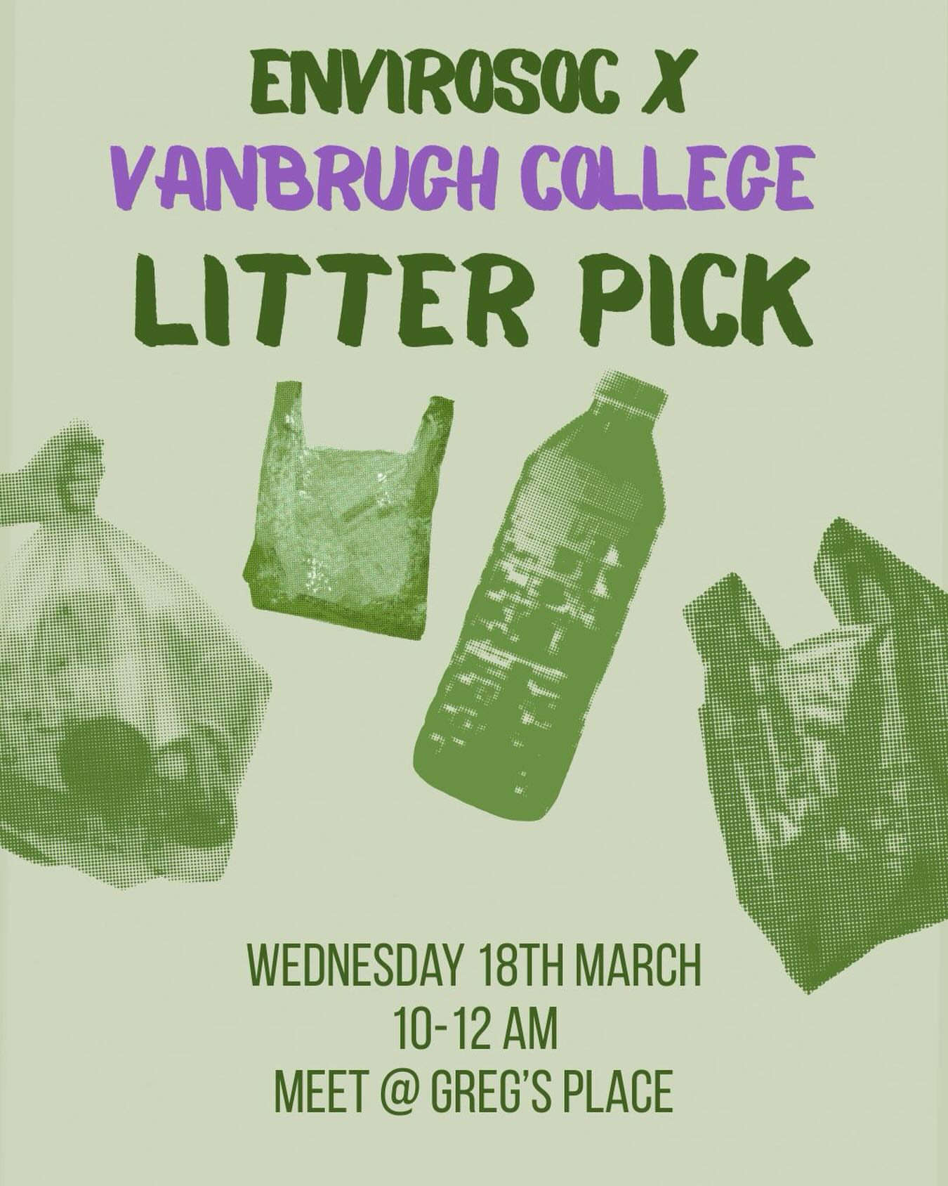 Envirosoc x Vanbrugh College Litter Pick