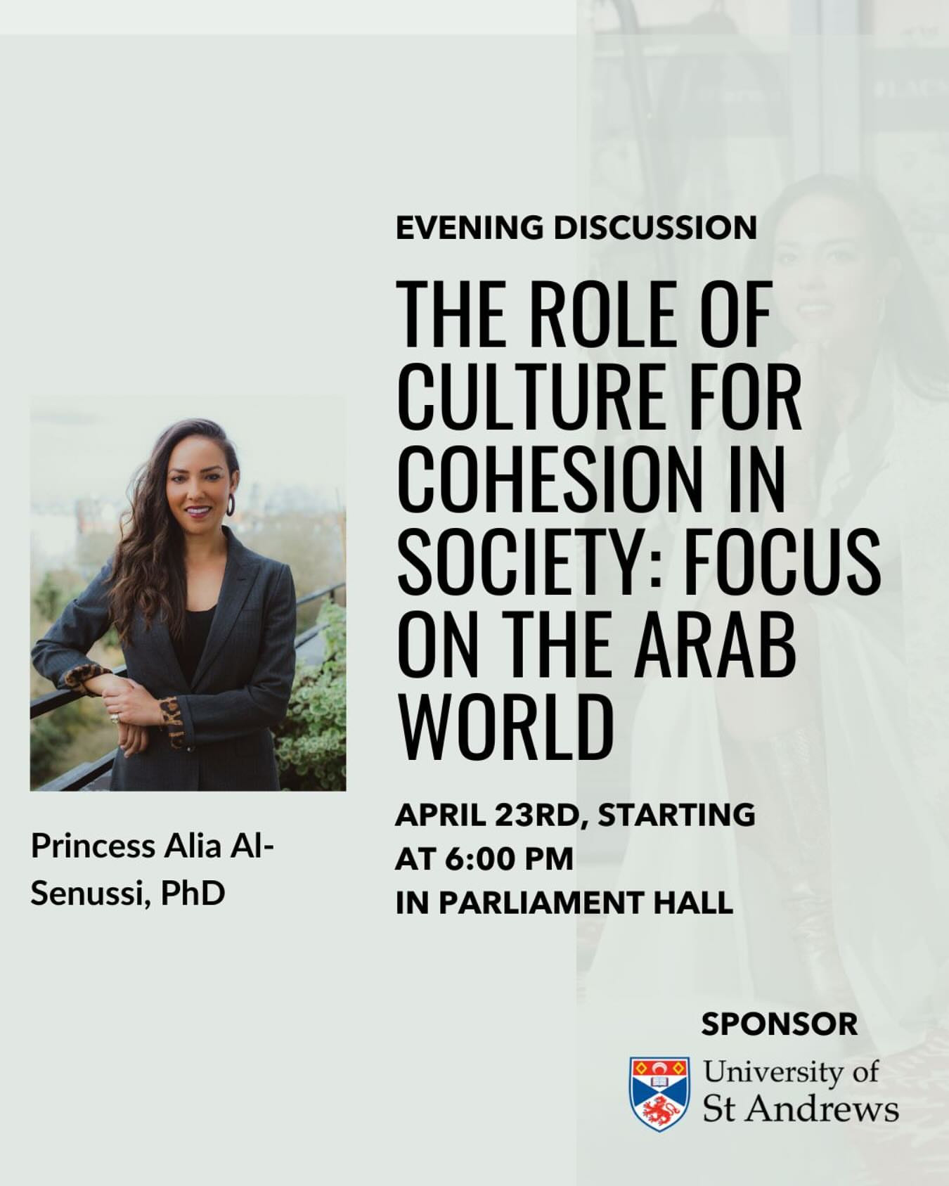 Evening Discussion: The Role of Culture for Cohesion in Society: Focus on the Arab World