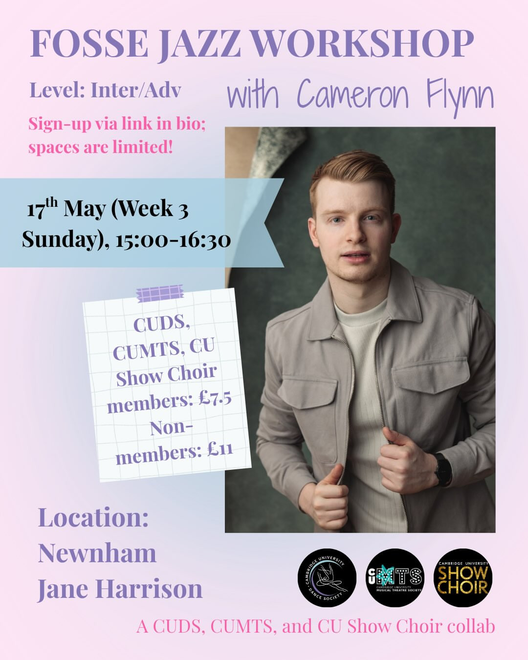 Fosse Jazz Workshop with Cameron Flynn