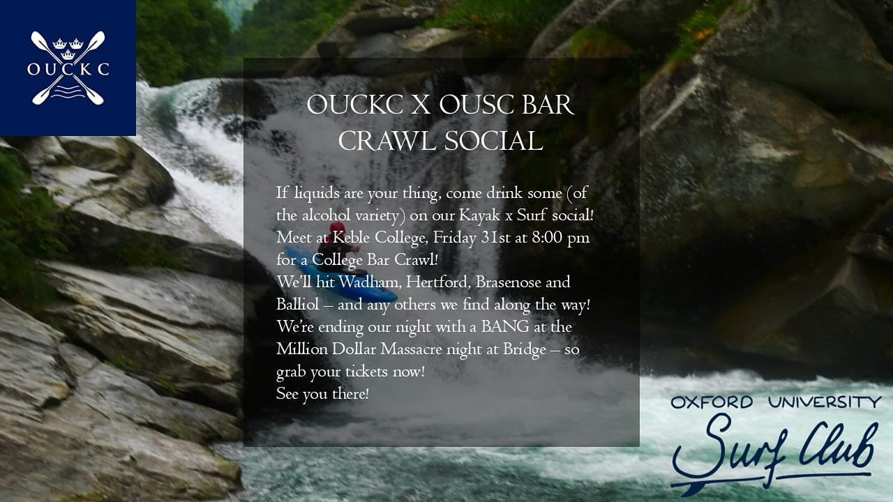 OUCKC x OUSC Bar Crawl Social