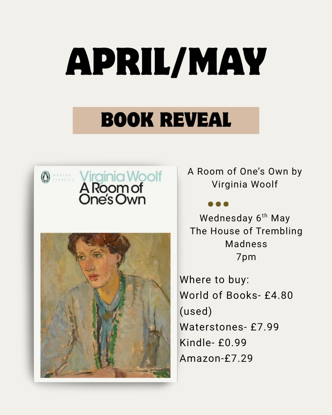 Book Discussion: A Room of One's Own