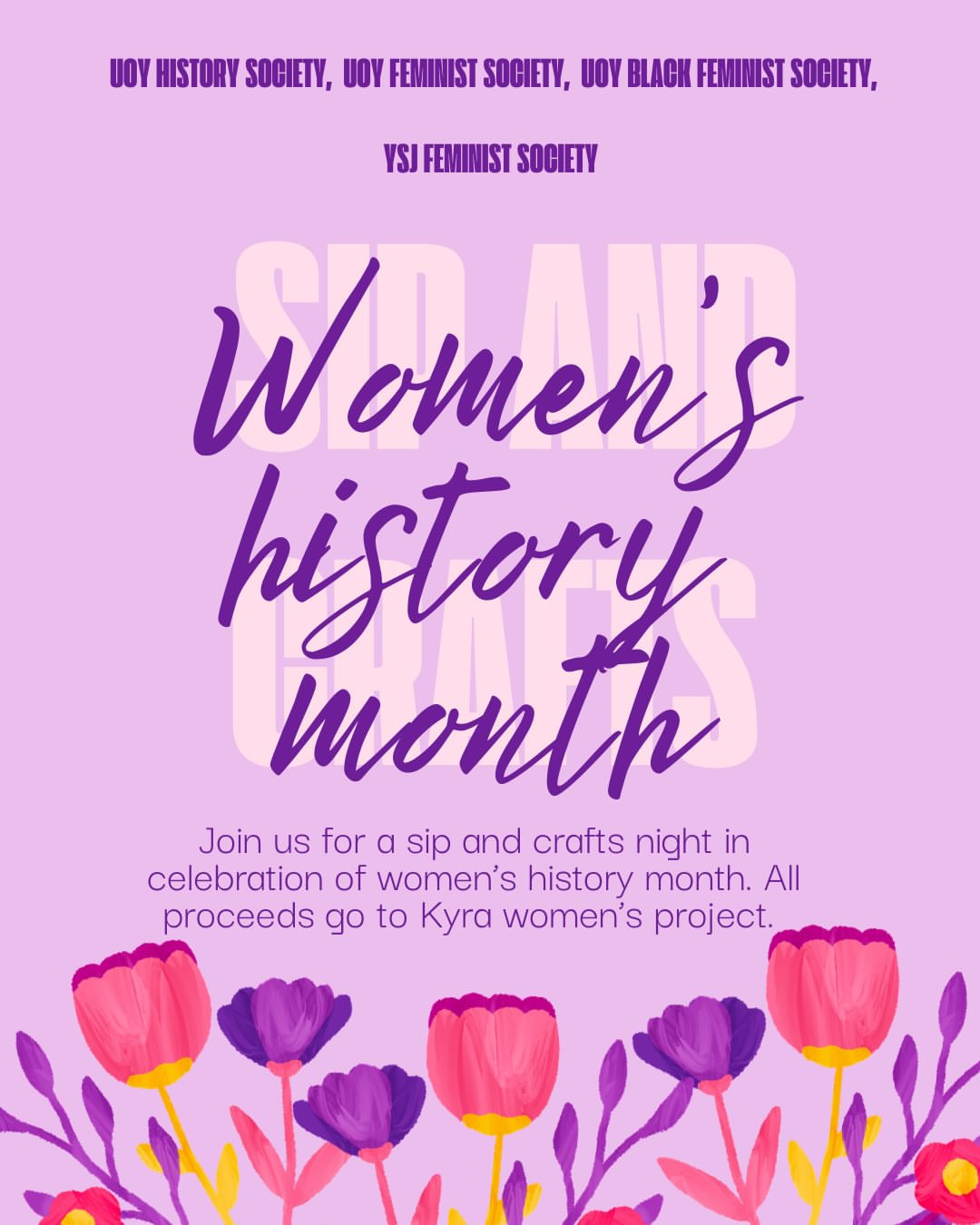 Sip and Craft for Women's History Month