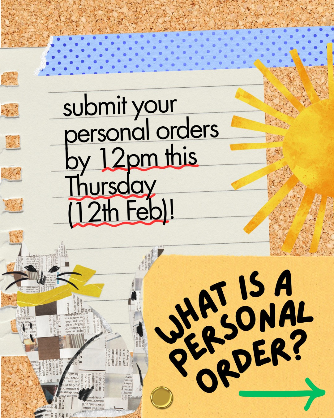 Personal Order Deadline