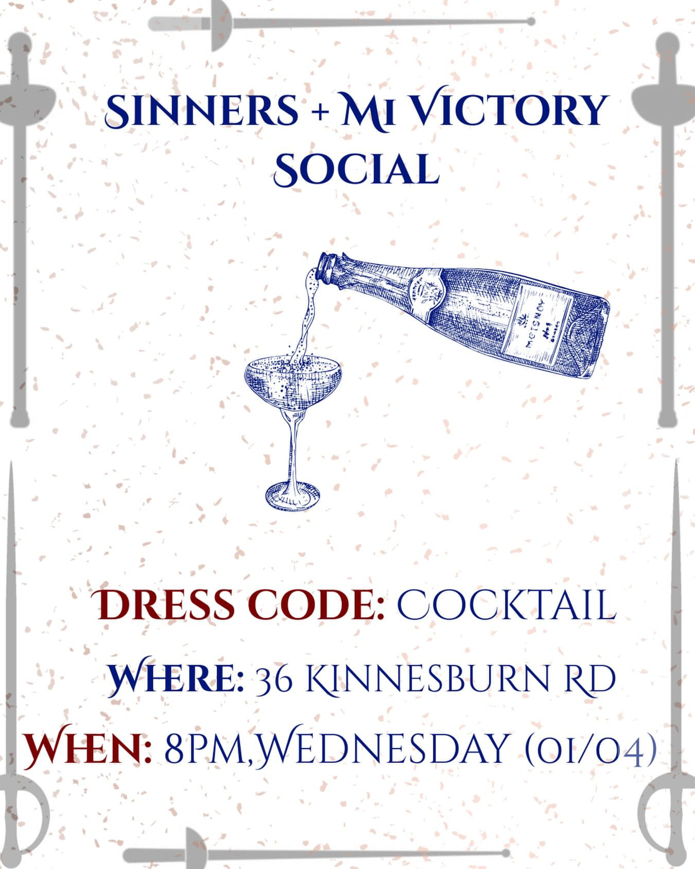 Sinners + M1 Victory Social