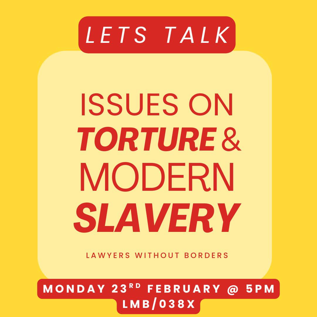 Lets Talk: Issues on Torture & Modern Slavery