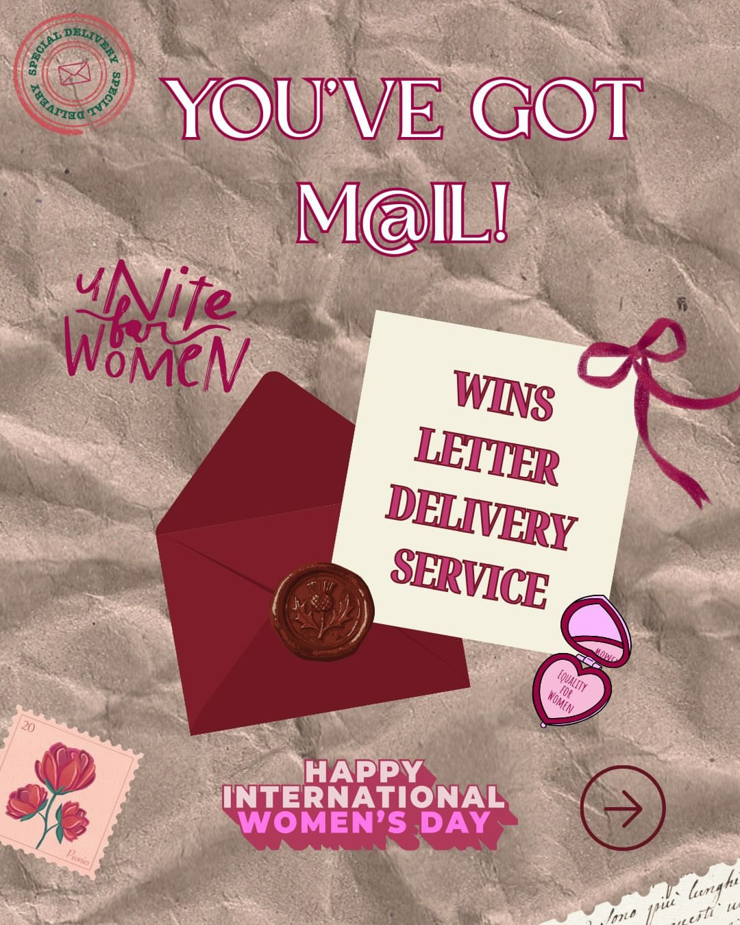 WINS Letter Delivery Service for International Women's Day