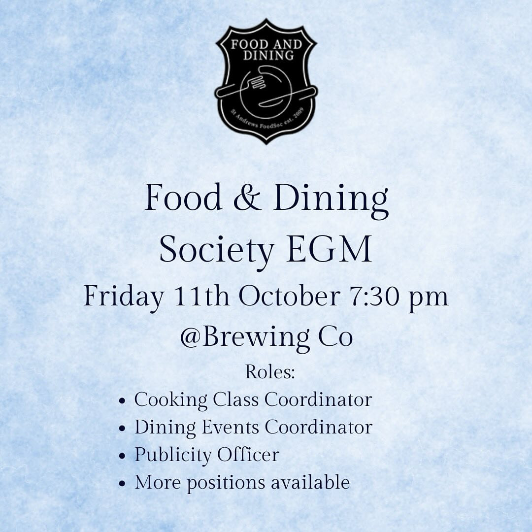 Food & Dining Society EGM