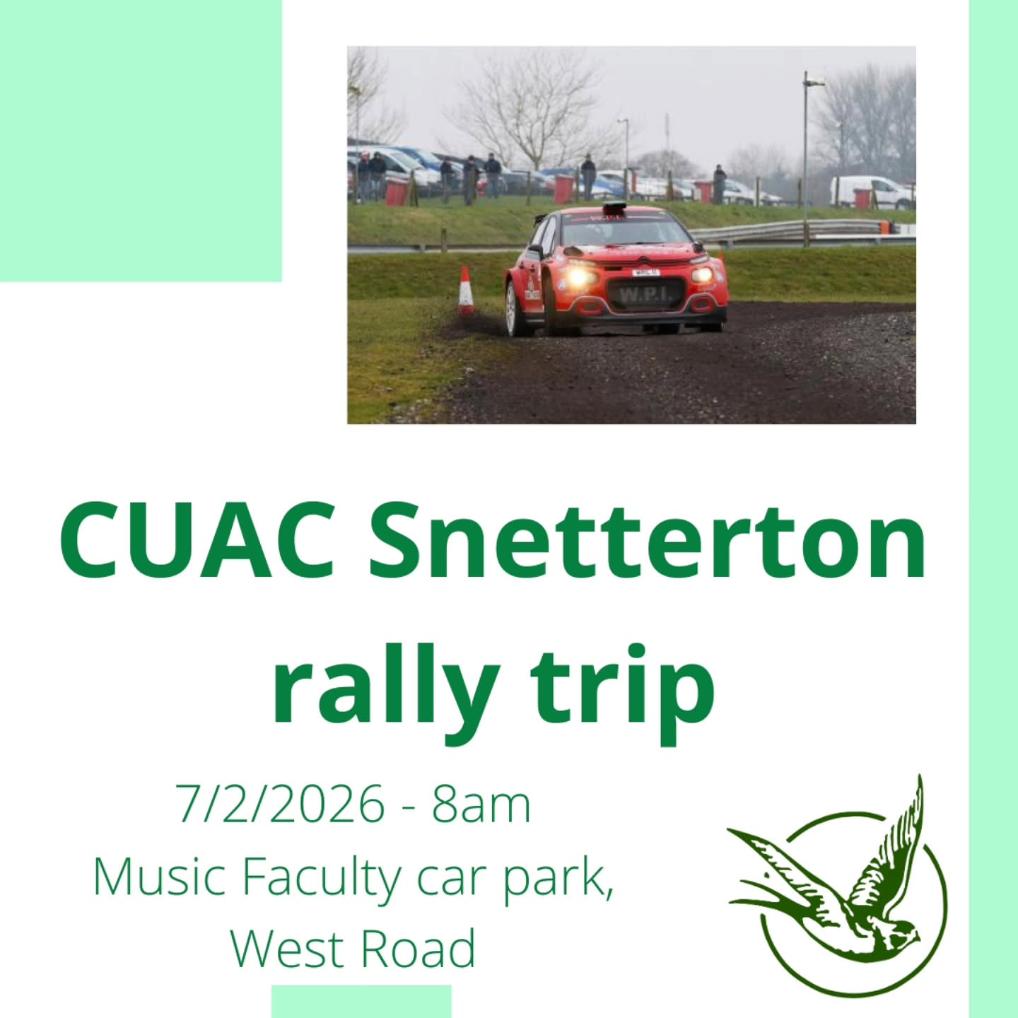 CUAC Snetterton rally trip