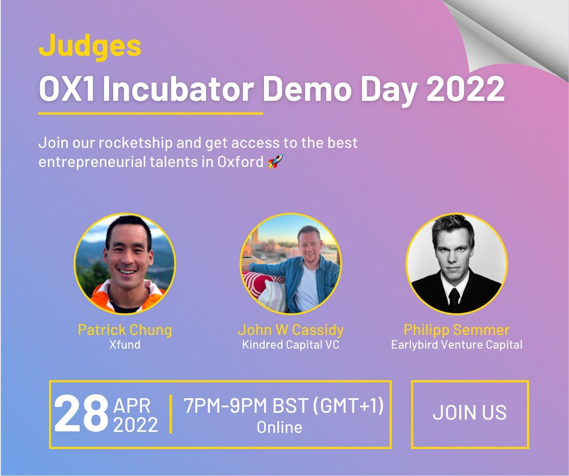 OX1 Incubator Demo Day 2022
