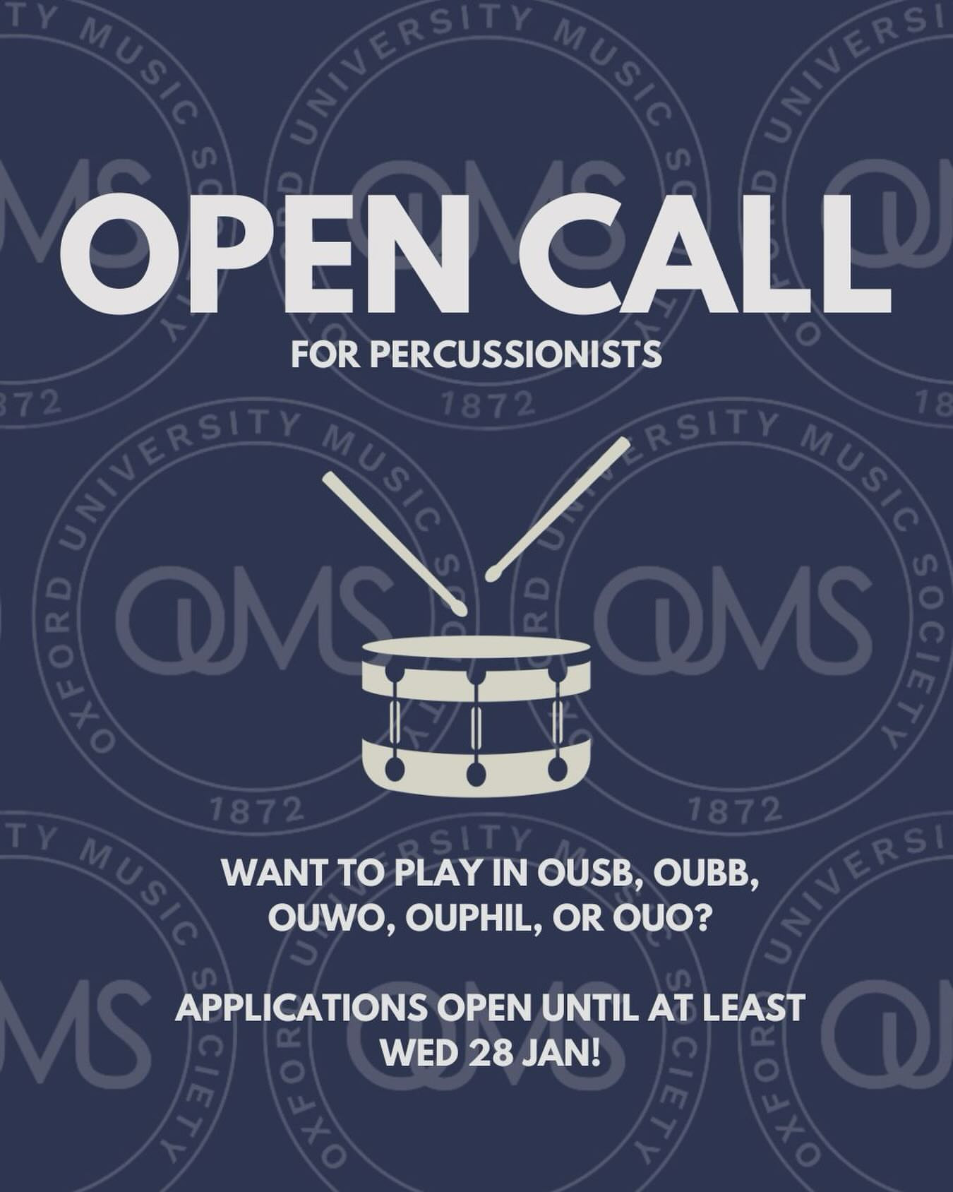 Open Call for Orchestral Percussionists
