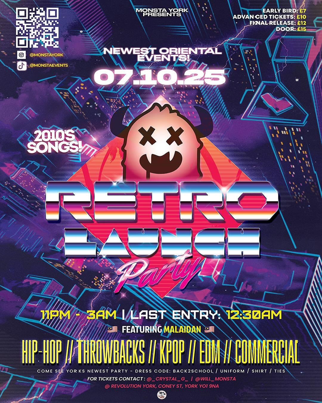 THE MONSTA YORK: RETRO LAUNCH PARTY