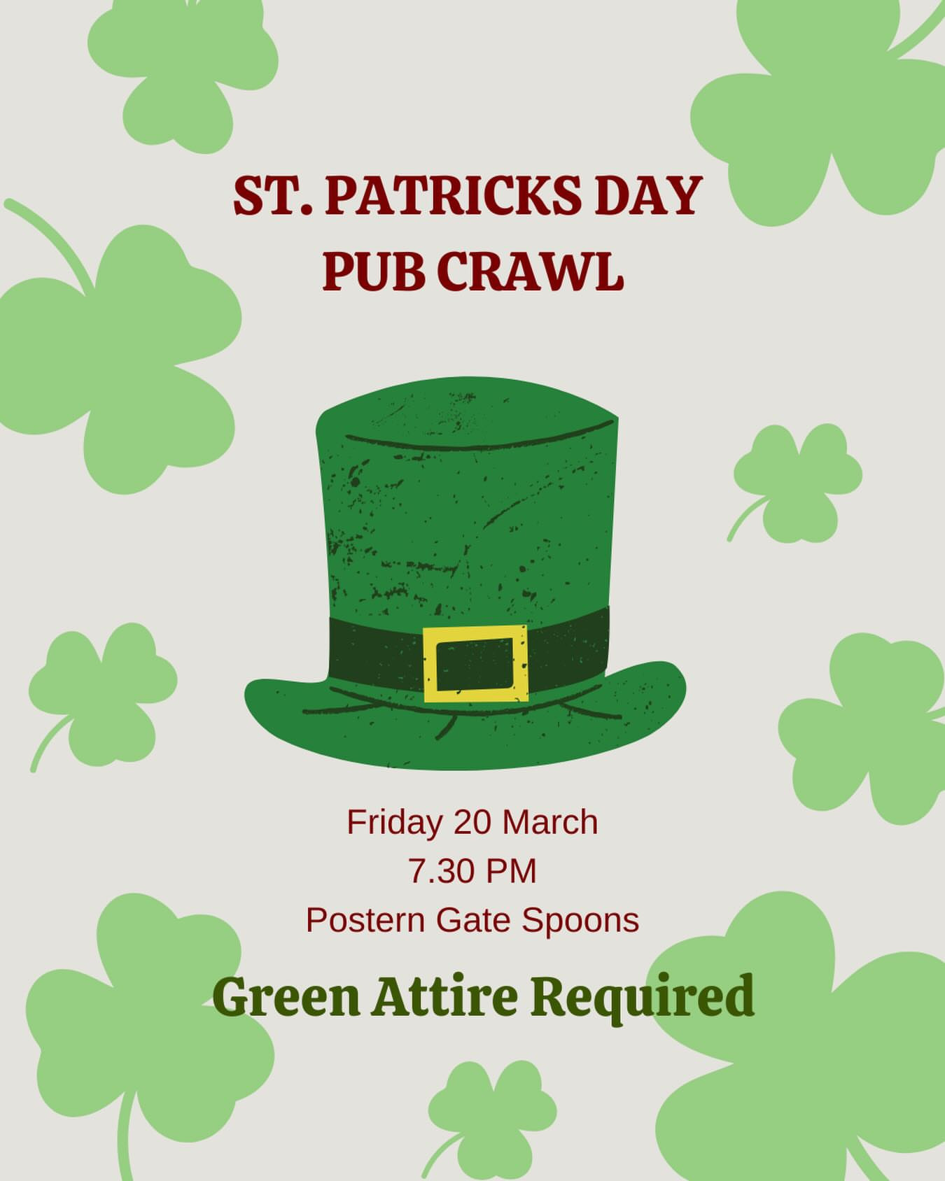 St. Patrick's Day (Late) Pub Crawl
