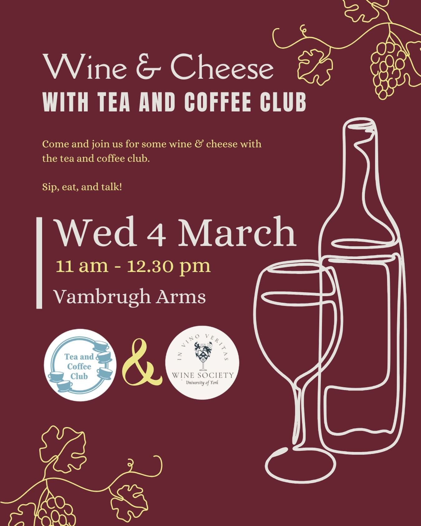 Wine & Cheese with Tea and Coffee Club