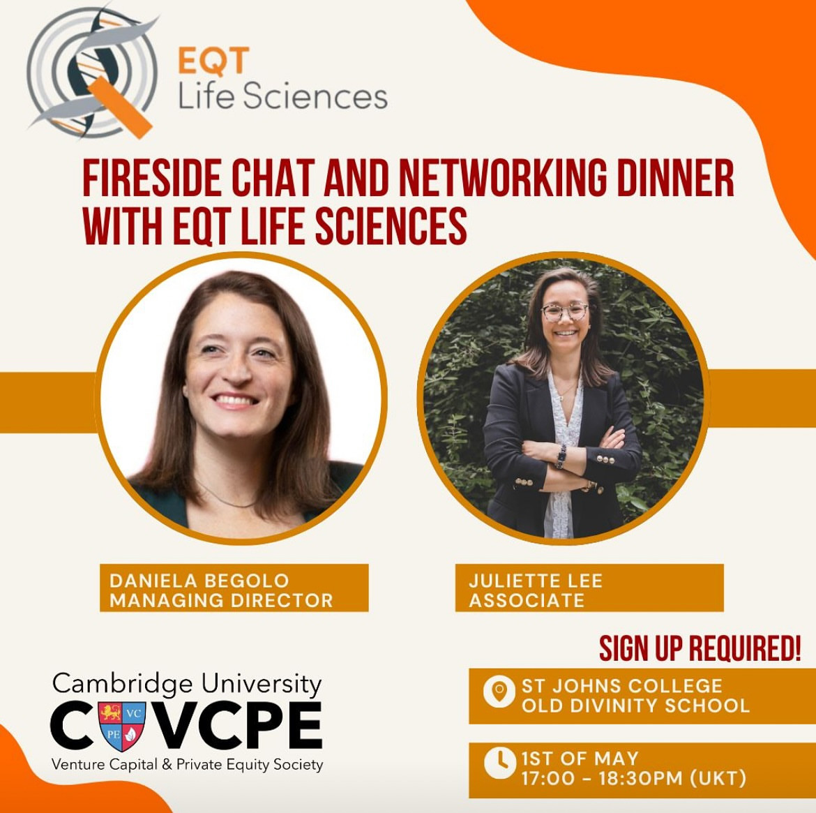 Fireside Chat and Networking Dinner with EQT Life Sciences