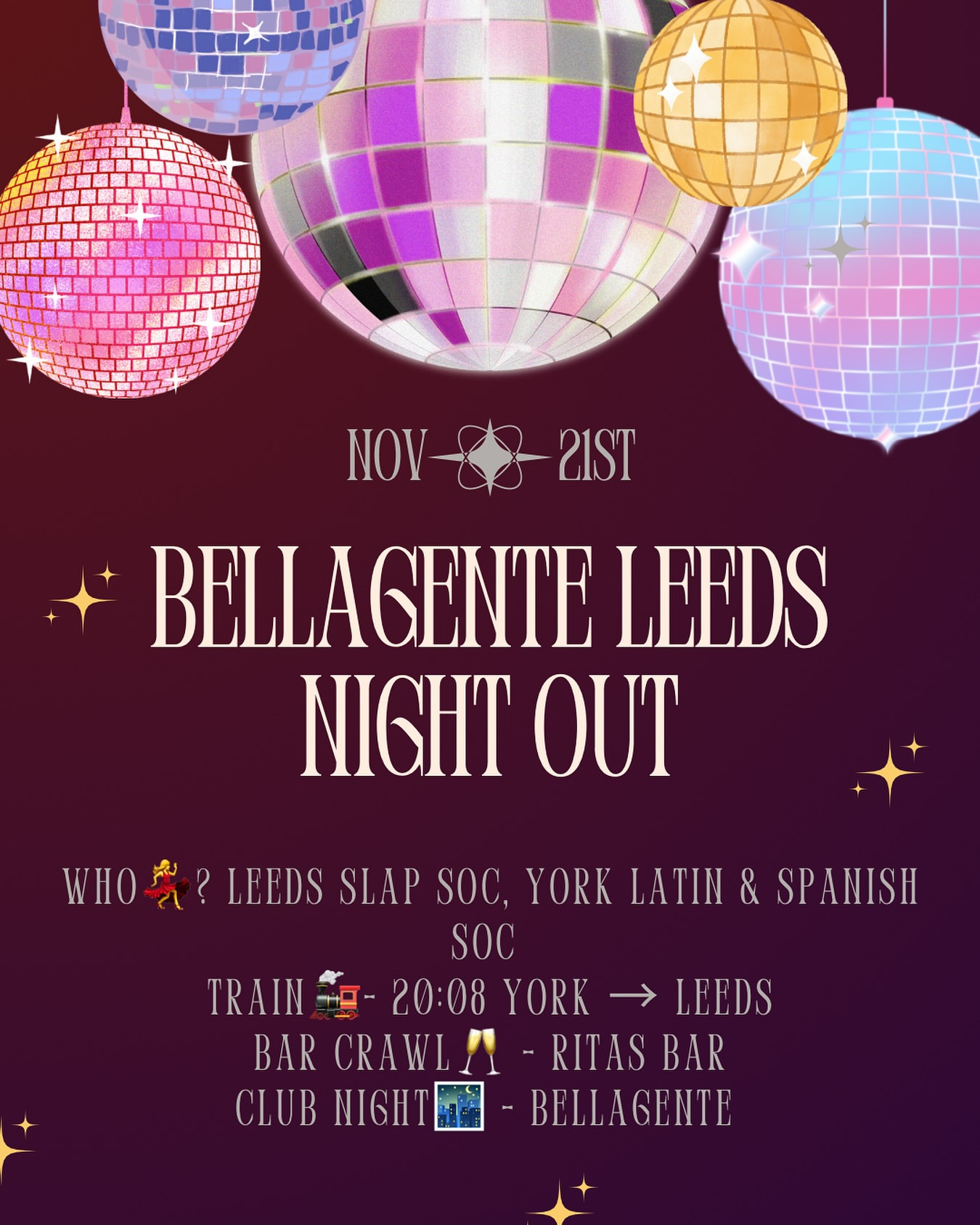 Leeds LatinSoc x Spanish Soc Spring Formal Bar Crawl