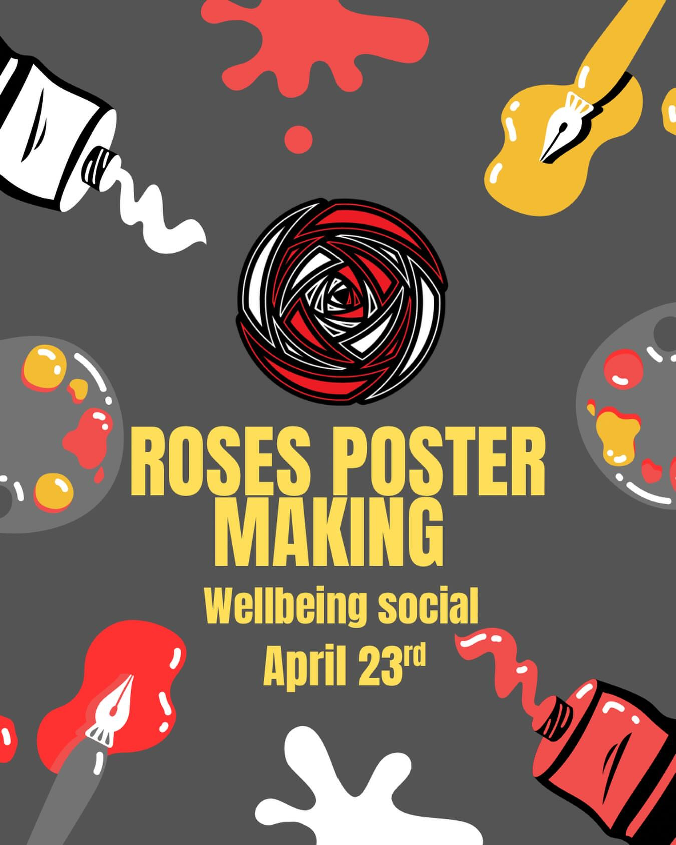 Roses Poster Making Wellbeing Social