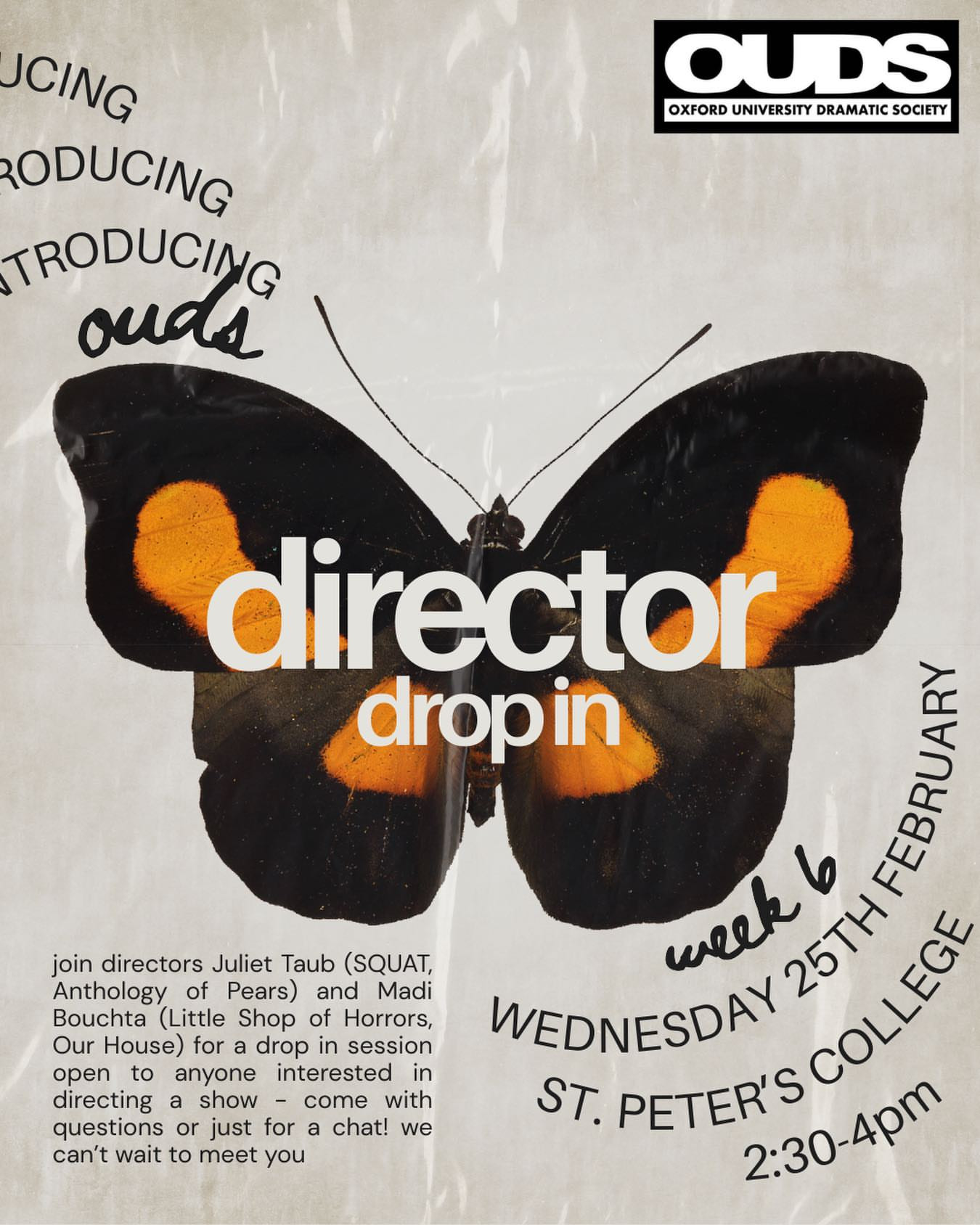 OUDS Directors Drop In