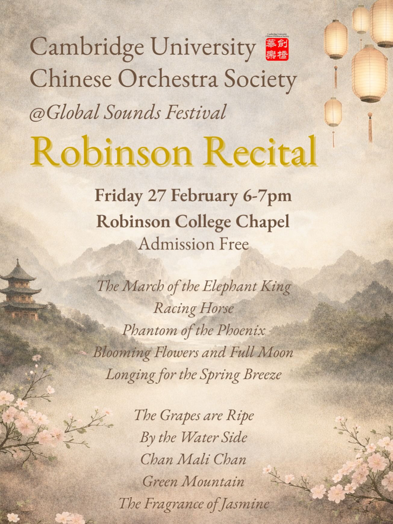 Robinson Recital - Global Sounds Festival