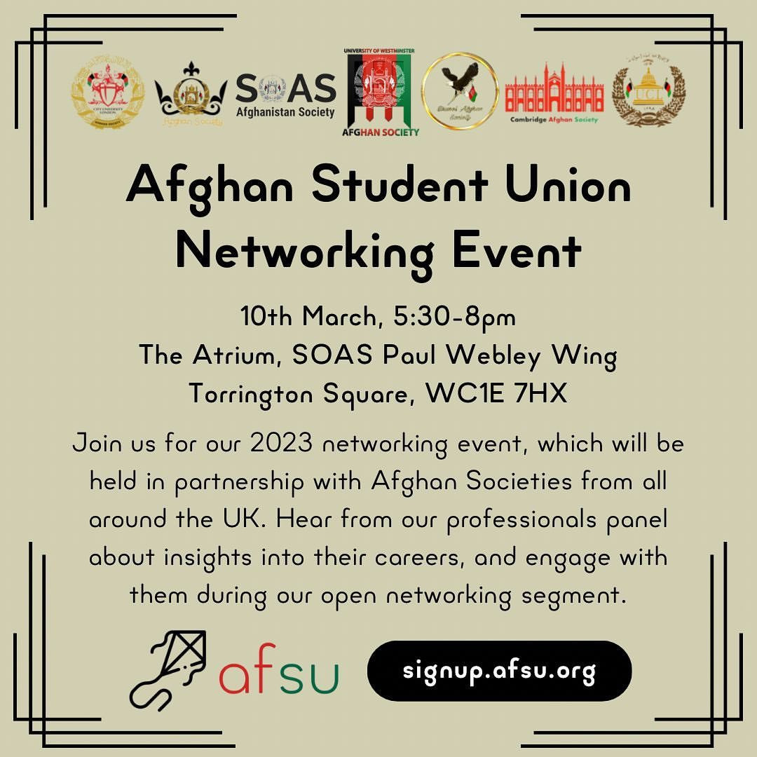 Afghan Student Union Networking Event