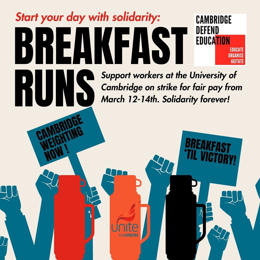 Breakfast Runs - Support University of Cambridge Workers