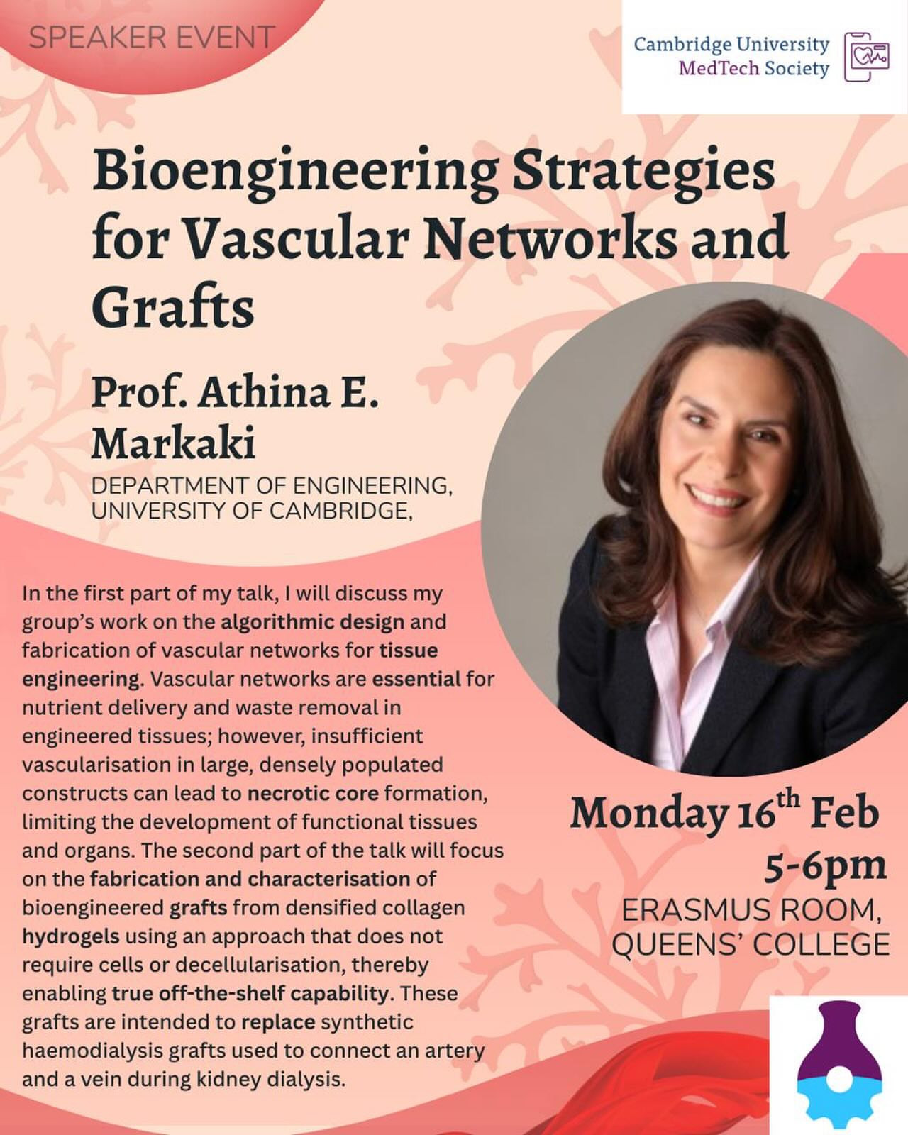 Speaker Event: Bioengineering Strategies for Vascular Networks and Grafts