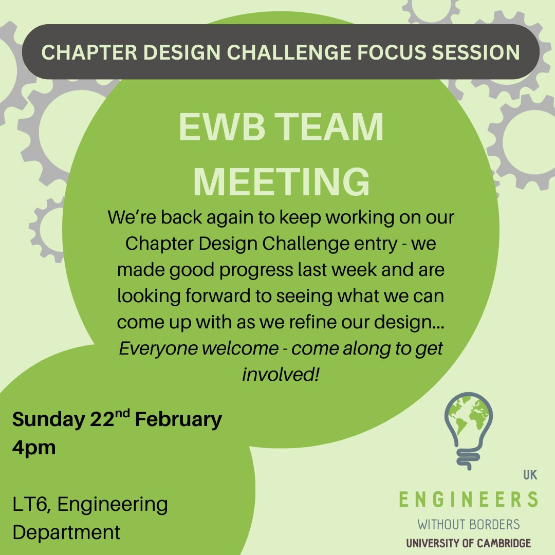 EWB Team Meeting: Chapter Design Challenge Focus Session