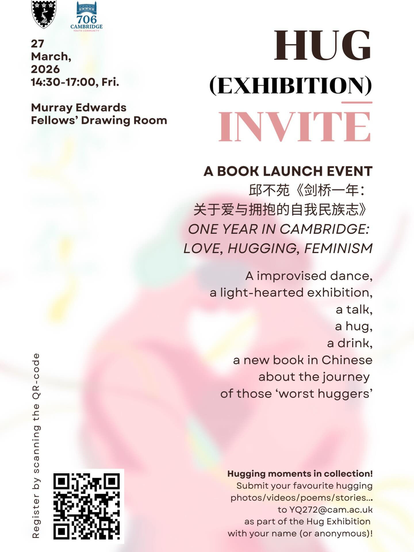 A Hug (Exhibition) Invite: Book Launch