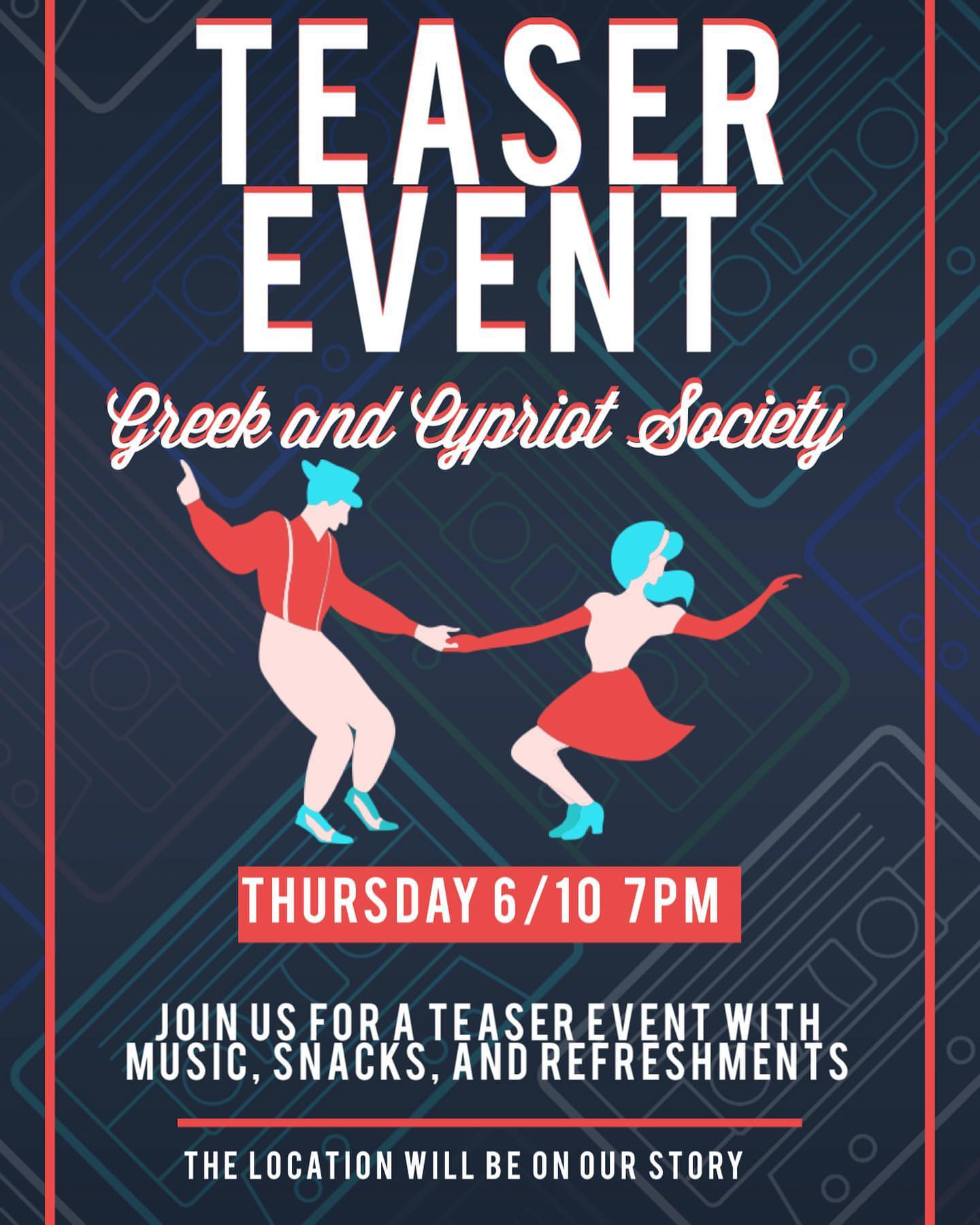 Greek and Cypriot Society Teaser Event