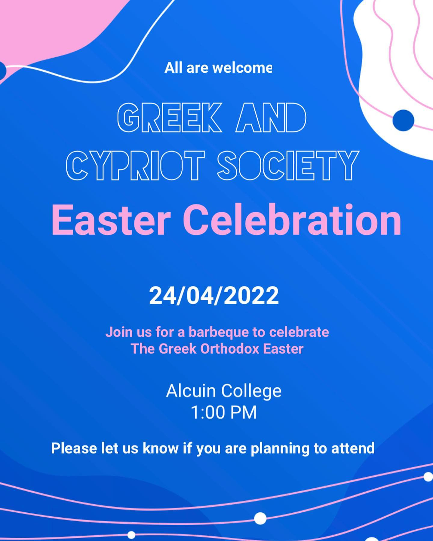 Greek and Cypriot Society Easter Celebration BBQ