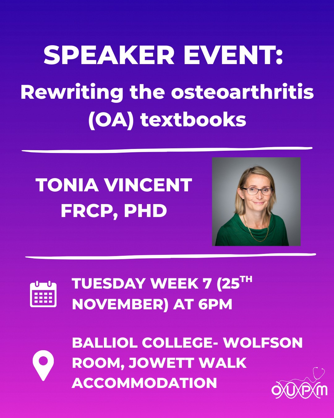 Speaker Event: Rewriting the osteoarthritis (OA) textbooks